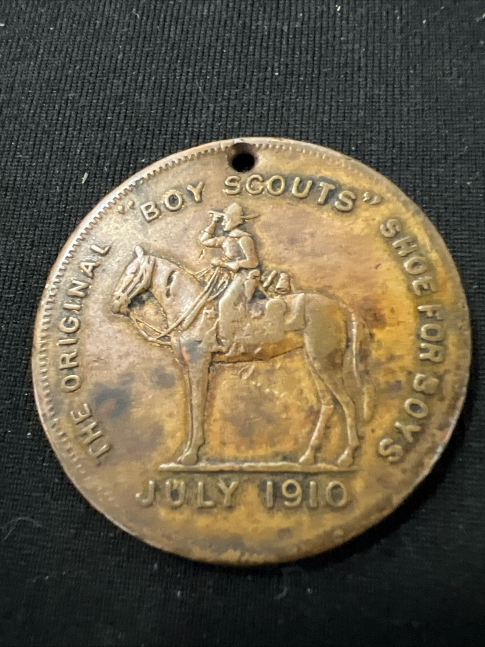 "Boy Scouts" Portsmouth Ohio Munson Last Army Shoe Good Luck Token